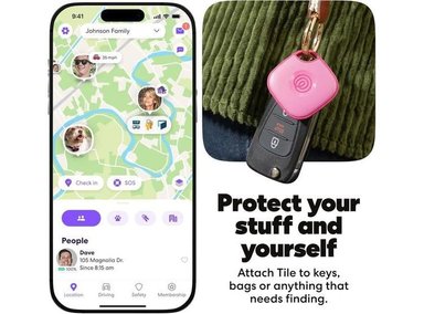 TILE MATE RASTREADOR BLUETOOTH PARA LLAVES Y BOLSAS, COMPATIBLE CON IOS Y ANDROID, PAQUETE DE 4 - 2