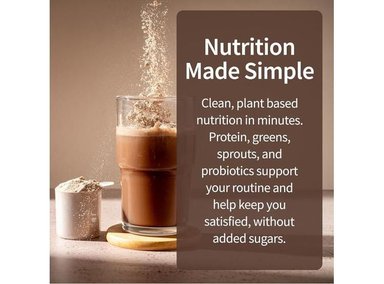 BATIDO ORGÁNICO GARDEN OF LIFE SABOR CHOCOLATE, ALTO EN PROTEÍNA DE GUISANTE Y FIBRA, SIN LÁCTEOS - 4