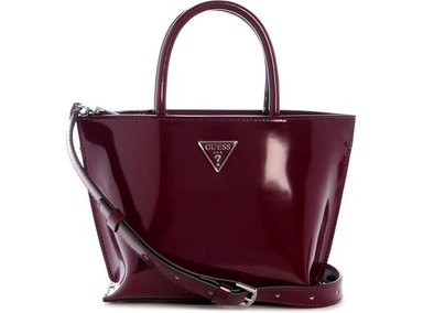 GUESS MINI TOTE ARNELA PARA MUJER EN COLOR BORGOÑA, CON CORREA DESMONTABLE Y DISEÑO LISO ELEGANTE - 1