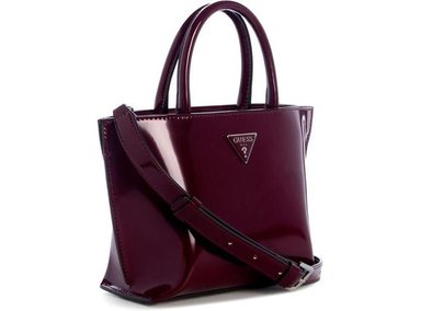 GUESS MINI TOTE ARNELA PARA MUJER EN COLOR BORGOÑA, CON CORREA DESMONTABLE Y DISEÑO LISO ELEGANTE - 2