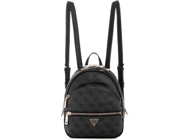 MOCHILA GUESS MANHATTAN II CON DISEÑO LOGO, CORREAS AJUSTABLES Y HERRAJES DORADOS, COAL LOGO - 1