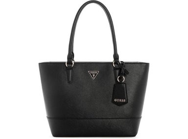 BOLSO SARAI CON CREMALLERA SUPERIOR DE GUESS, DISEÑO LISO, HERRAJES DORADOS BRILLANTES Y BOLSILLO EXTERIOR - 1