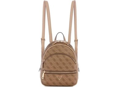 MOCHILA GUESS MANHATTAN II CASUAL, LOGOTIPO LATTE CON CORREAS AJUSTABLES Y MÚLTIPLES BOLSILLOS DORADOS - 1