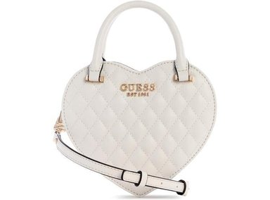 BOLSO ATABEY HEART DE GUESS, EN DISEÑO DE CORAZÓN. POLIÉSTER ACOLCHADO IDEAL PARA CUALQUIER OCASIÓN - 1