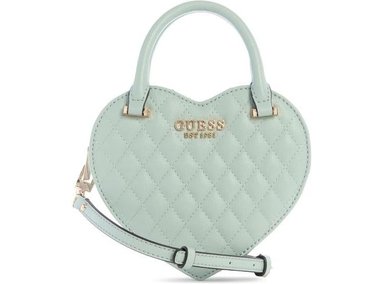 BANDOLERA ATABEY DE GUESS CON DISEÑO DE CORAZÓN Y CORREA DESMONTABLE EN POLIURETANO ACOLCHADO - 1