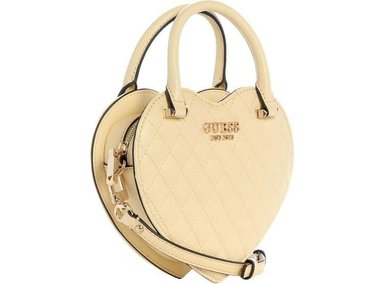 BANDOLERA ATABEY DE GUESS EN FORMA DE CORAZÓN CON CORREA AJUSTABLE, CIERRE DE CREMALLERA Y HERRAJES DORADOS - 2