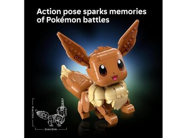 PRE VENTA LEGO POKÉMON EEVEE, SET COLECCIONABLE PARA ADULTOS, FIGURA POSABLE PARA DECORAR OFICINA, ESTANTES O ESCRITORIO - 4