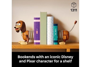 LEGO TOY STORY SLINKY DOG BOOKENDS PARA ADULTOS CON DETALLES Y FIGURAS EXCLUSIVAS DE WOODY Y SLINKY - 2