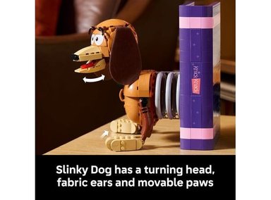 LEGO TOY STORY SLINKY DOG BOOKENDS PARA ADULTOS CON DETALLES Y FIGURAS EXCLUSIVAS DE WOODY Y SLINKY - 4