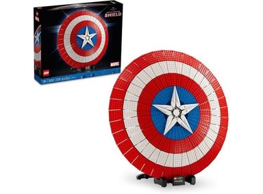 LEGO MARVEL ESCUDO DEL CAPITÁN AMÉRICA - RÉPLICA COLECCIONABLE PARA ADULTOS CON MINIFIGURA - 1