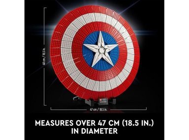 LEGO MARVEL ESCUDO DEL CAPITÁN AMÉRICA - RÉPLICA COLECCIONABLE PARA ADULTOS CON MINIFIGURA - 3
