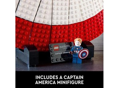 LEGO MARVEL ESCUDO DEL CAPITÁN AMÉRICA - RÉPLICA COLECCIONABLE PARA ADULTOS CON MINIFIGURA - 4