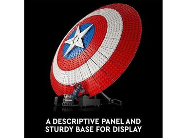 LEGO MARVEL ESCUDO DEL CAPITÁN AMÉRICA - RÉPLICA COLECCIONABLE PARA ADULTOS CON MINIFIGURA - 5