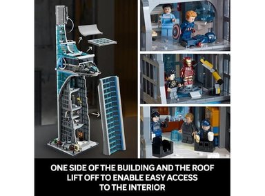 LEGO MARVEL AVENGERS TOWER: CONSTRUCCIÓN Y ESCENAS DE PELÍCULAS CON 31 FIGURAS Y ACCESORIOS - 4