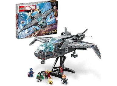 LEGO MARVEL QUINJET CON MINIFIGURAS DE THOR, IRON MAN, VIUDA NEGRA, LOKI Y CAPITÁN AMÉRICA, SAGA DEL INFINITO - 1