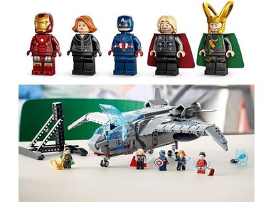 LEGO MARVEL QUINJET CON MINIFIGURAS DE THOR, IRON MAN, VIUDA NEGRA, LOKI Y CAPITÁN AMÉRICA, SAGA DEL INFINITO - 5