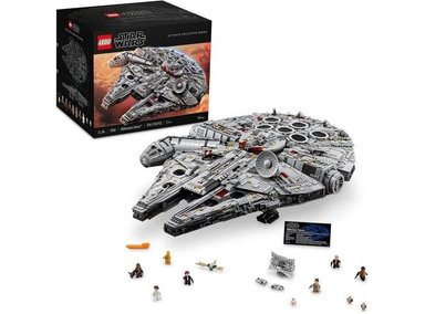 LEGO STAR WARS MILLENNIUM FALCON, SET DE CONSTRUCCIÓN DE 7541 PIEZAS CON PERSONAJES CLÁSICOS Y MODERNOS - 1