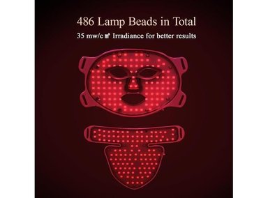 MÁSCARA FACIAL Y CUELLO MEGELIN CON LED, TERAPIA DE LUZ ROJA Y 7 COLORES, REJUVENECIMIENTO DE LA PIEL - 2