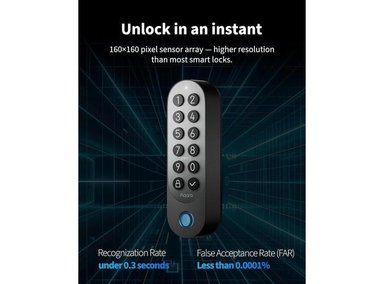 CERRADURA AQARA U200, ACCESO SIN LLAVE POR HUELLA Y COMPATIBLE CON APPLE HOME, INCLUYE TECLADO Y BATERÍA RECARGABLE - 2