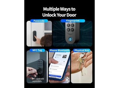 CERRADURA AQARA U200, ACCESO SIN LLAVE POR HUELLA Y COMPATIBLE CON APPLE HOME, INCLUYE TECLADO Y BATERÍA RECARGABLE - 3