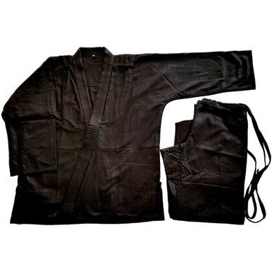 CONJUNTO JIU JITSU UNISEX NV SHOWROOM NEGRO GI ADULTOS COMPLETO