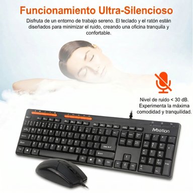 KIT TECLADO MULTIMEDIA EN ESPAÑOL + MOUSE + SPEAKERS + PAD MEETION C105 COMBO PARA PRODUCTIVIDAD ESTUDIO & TRABAJO - 7