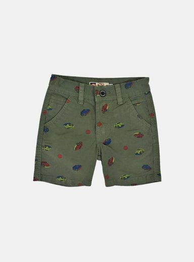 SHORT NIÑO YONISTERS CAR TAFETA ESTAMPADO SEMIPITILLO STRETCH KIDS