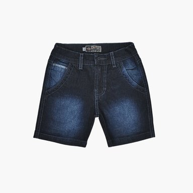 SHORT JEAN SEMIPITILLO STRETCH FOCALIZADO YONISTERS KIDS AZUL OSCURO
