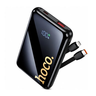 POWER BANK HOCO 10000MAH Q18 TOURER 22.5W, CARGADOR PORTATIL INALÁMBRICO NEGRO - 1