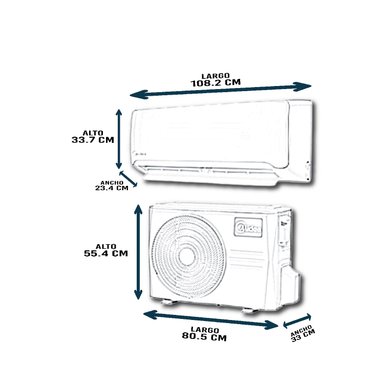 AIRE ACONDICIONADO SPLIT MIDEA 24000 BT INVERTER U CON 3 AÑOS GARANTÍA MSAG11D-22CRFN1-MT0W - 3