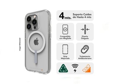 CASE IPHONE 15 PRO GEAR4 TRANSPARENTE MAGSAFE - 1