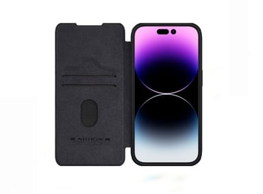 CASE NILLKIN QIN PRO LEATHER PARA IPHONE 15 PRO NEGRO - 3