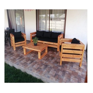 SALA DMUEBLES JORDAN 3-1-1 + MESA DE CENTRO NEGRO