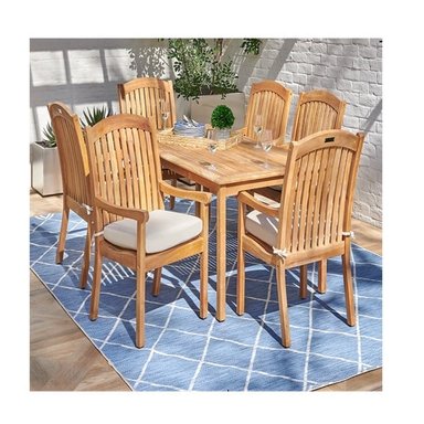 COMEDOR DMUEBLES ROSMERY 6 SILLONES BEIGE