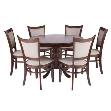 DM JUEGO DE COMEDOR 6 SILLAS GEOGETTE
