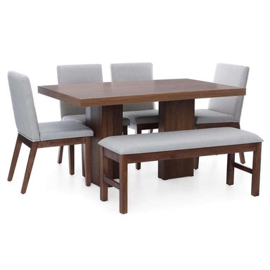 DM COMEDOR 4 SILLAS + BANQUETA TRISTAN