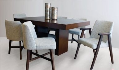 JUEGO COMEDOR DMUEBLES 6 SILLAS NOGAL HARRISON