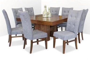 JUEGO COMEDOR DMUEBLES 8 SILLAS MARRÓN CAINE