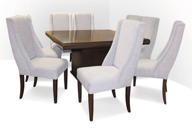 JUEGO COMEDOR DMUEBLES 8 SILLAS NOGAL HOPE