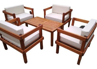 JUEGO TERRAZA MOBILIARI DE SALA POPPY DM BLANCO