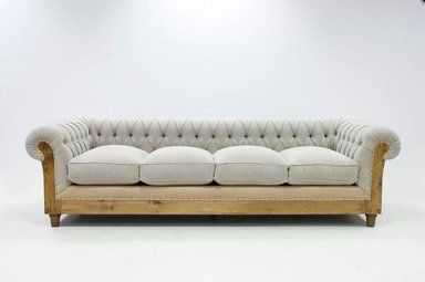 SOFÁ DMUEBLES 3 CUERPOS BLANCO CHESTERFIELD