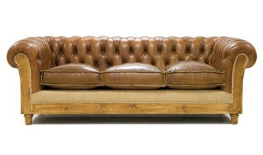 SOFÁ DMUEBLES 3 CUERPOS CARAMELO CHESTERFIELD
