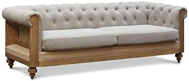 SOFÁ DMUEBLES 3 CUERPOS BLANCO CHESTERFIELD