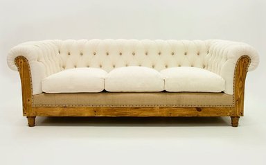 SOFÁ DMUEBLES 3 CUERPOS BLANCO CHESTERFIELD