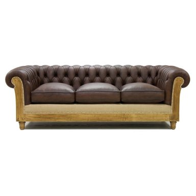 SOFÁ DMUEBLES 3 CUERPOS MARRÓN CHESTERFIELD