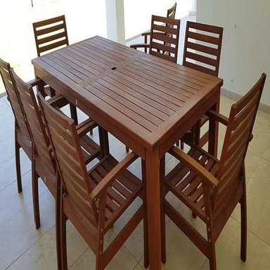 COMEDOR MOBILIARI INGUNZA 8 SILLAS MARRÓN DM TERRAZA