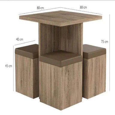 MESA DE CENTRO DMUEBLES DREES DM ALTA 5 PIEZAS