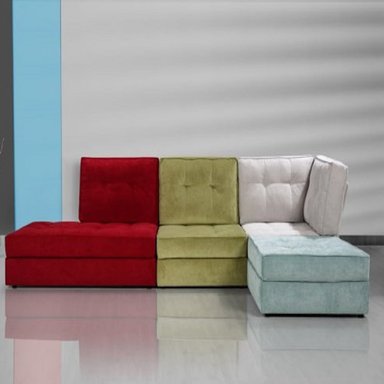 SECCIONAL DMUEBLES MODULARES NINNA 4 CUERPOS MULTICOLOR