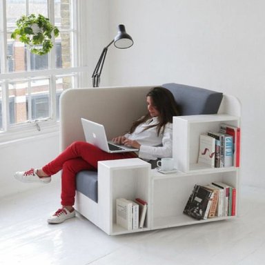 SOFA DMUEBLES BIBLIOTECA TANNY BLANCO