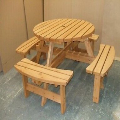 MESA PARQUE JARDIN DMUEBLES SION BANCA NATURAL